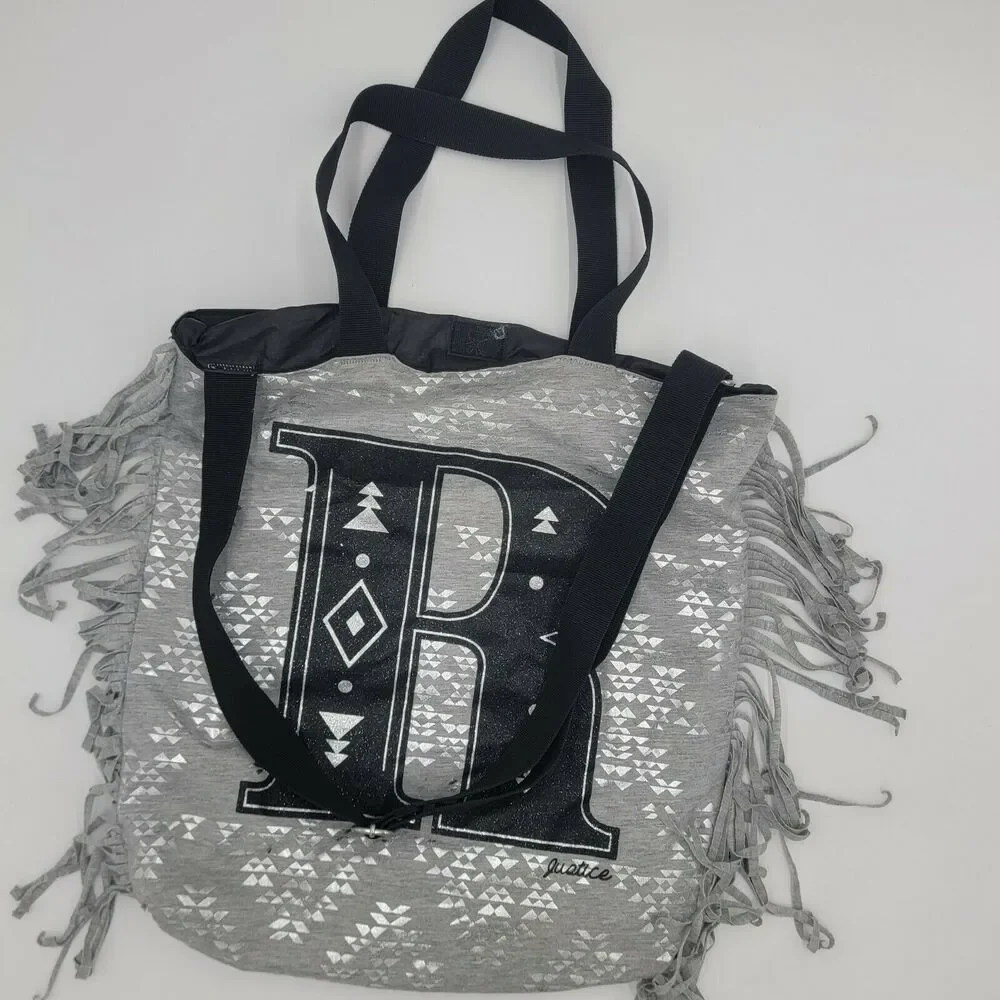 Justice Silver Black Initial 